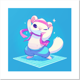 A ferret dancing the night away Posters and Art